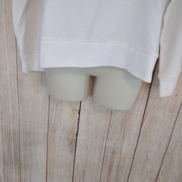 LRL Ralph Lauren white & navy blue pullover sweatshirt hoodie large - Picture 9 of 12